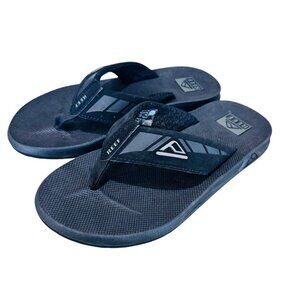 Reef Mens 7 Phantom Black Flip Flops Thong Beach Comfort Sandals Travel Casual